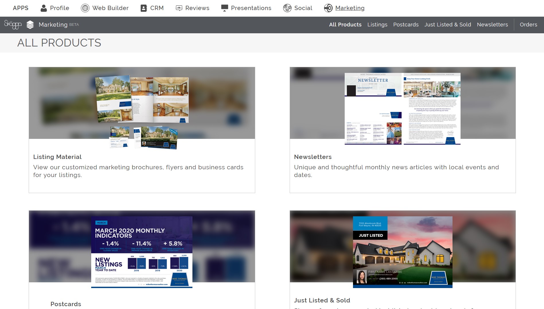 Skagga CRM screenshot