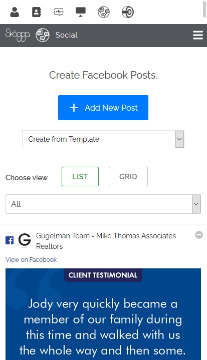 Skagga CRM mobile screenshot